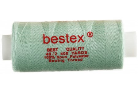 Нитки швейные Bestex 40/2, 100%полиэстер, 400ярдов, 328 бледно-салатный