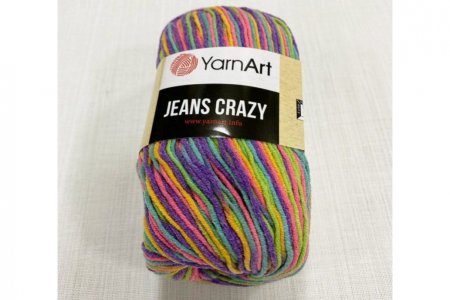 Пряжа YarnArt Jeans CRAZY радуга меланж (8215), 55%хлопок/45%акрил, 160м, 50г