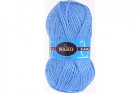 Пряжа Nako Alaska голубой (7113), 60%акрил/25%шерсть/15%верблюжья шерсть, 204м, 100г