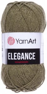 Пряжа YarnArt Elegance хаки (113), 88%хлопок/12%металлик, 130м, 50г