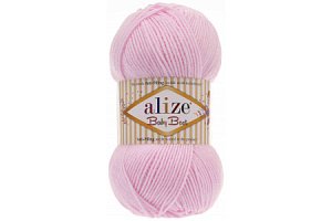 Пряжа Alize Baby best светло-розовый (185), 90%акрил/10%бамбук, 240м, 100г